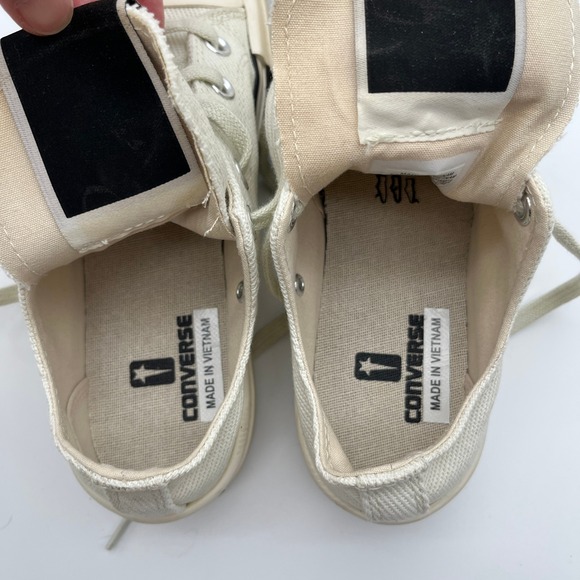Converse x Rick Owens DRKSHDW TURBODRK Chuck 70 Low Lily White 172345C Mens 5W7 - Picture 8 of 11